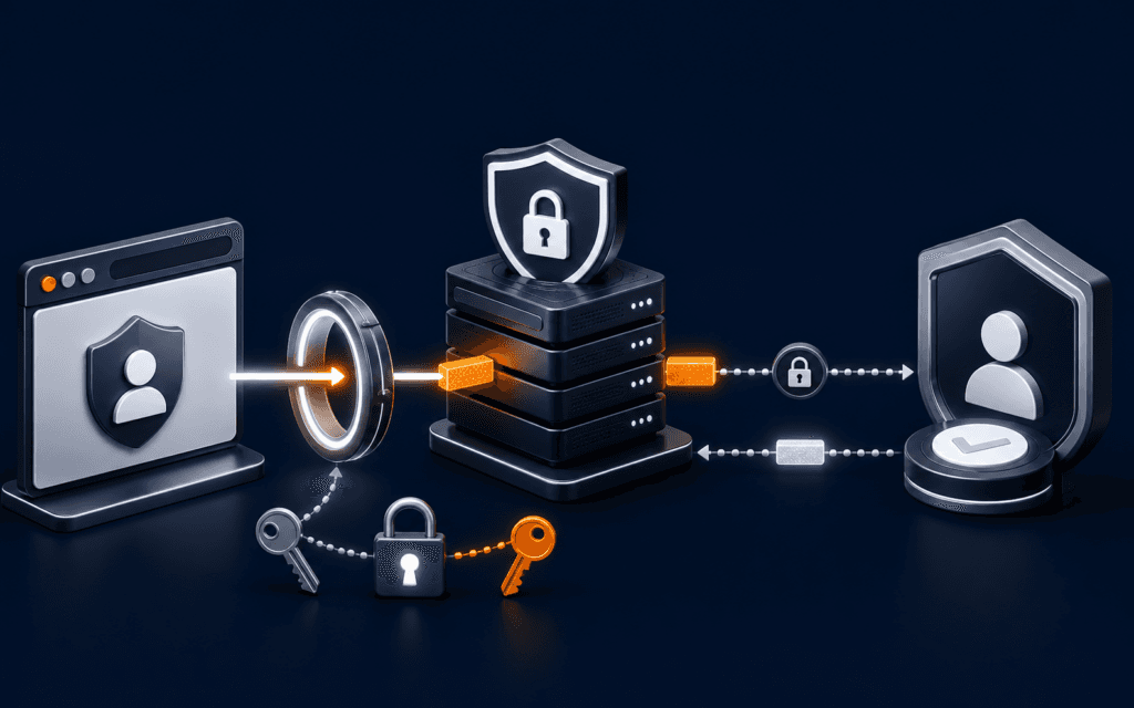 Featured image showing an OAuth authorization transaction with exact redirect, PKCE, code exchange, token validation, and session controls.