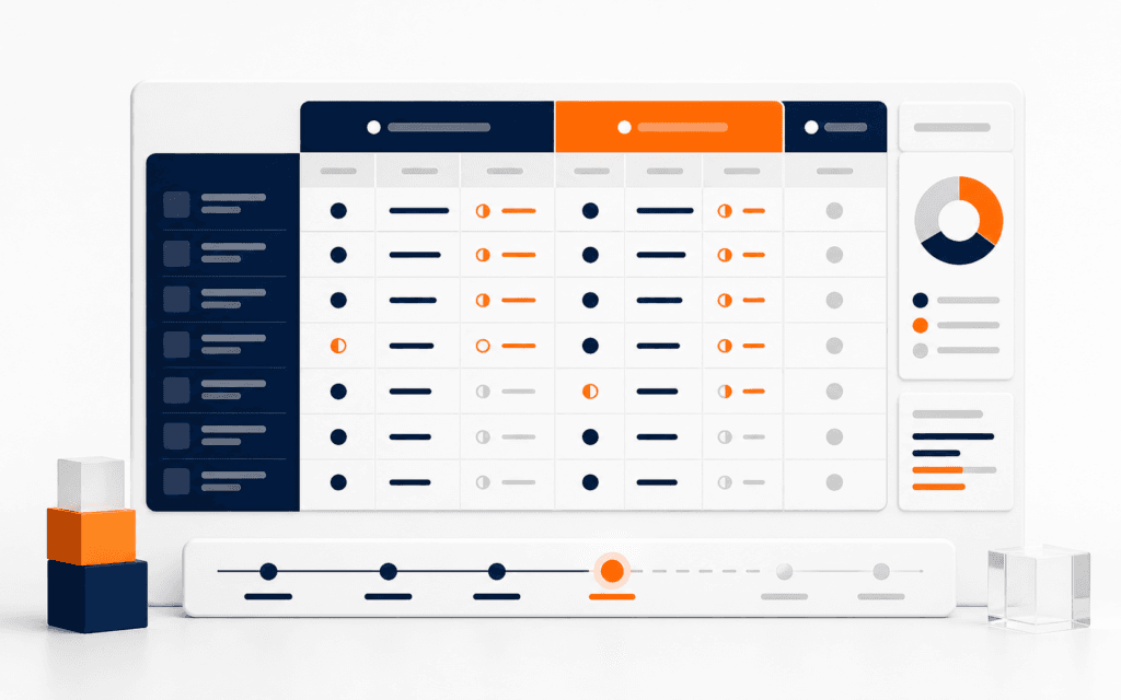 Featured image showing a prompt evaluation matrix with test cases, scoring indicators, version comparison, and release history.