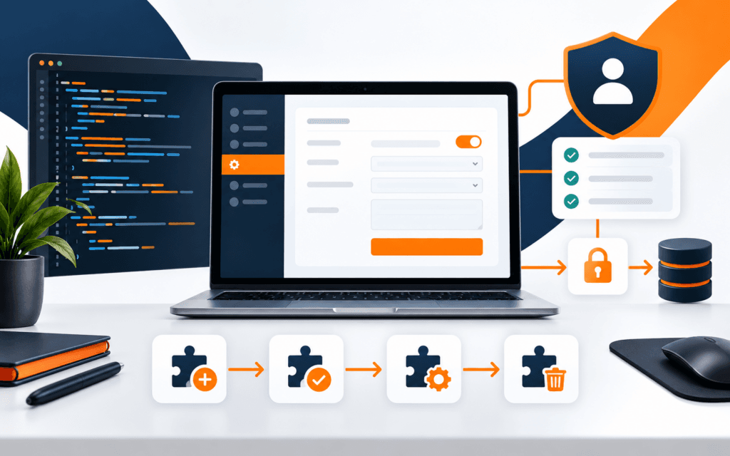 Featured image illustrating build a secure wordpress settings page plugin: options, permissions, validation, and uninstall.