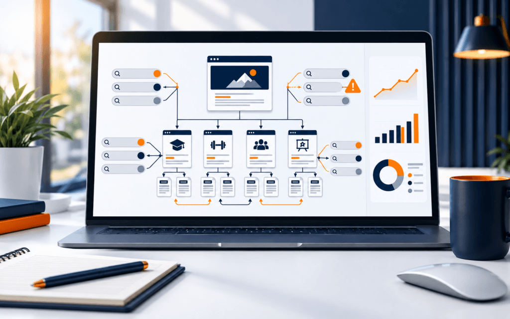 Featured image illustrating build an seo keyword-to-page map for a small training website.