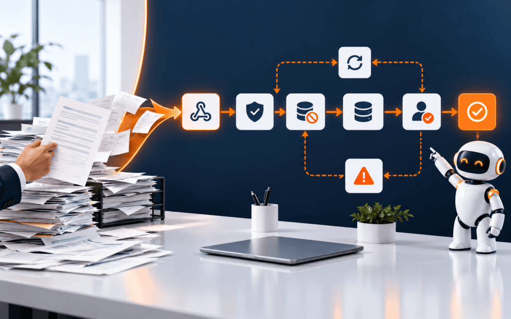 Featured image illustrating turn a manual business process into an n8n automation specification.